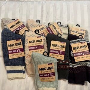 Bundle of 9 Muk Luk boot socks
